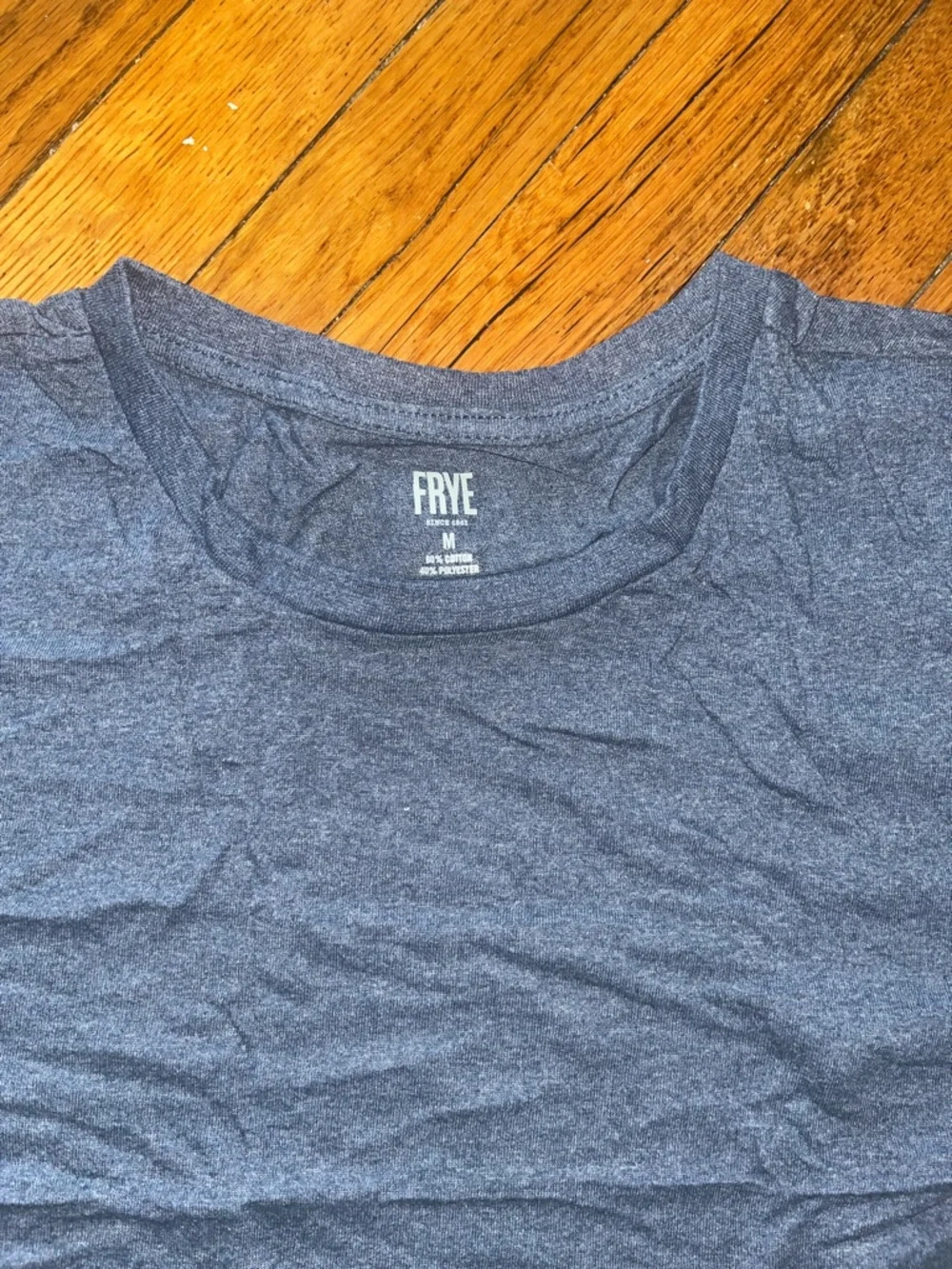 Frye Blue Crewneck T-Shirt - NWOT - Picture 4 of 6